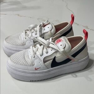 Nike Court Vision Alta TXT Women's Sneakers in White/Sea Coral | 6